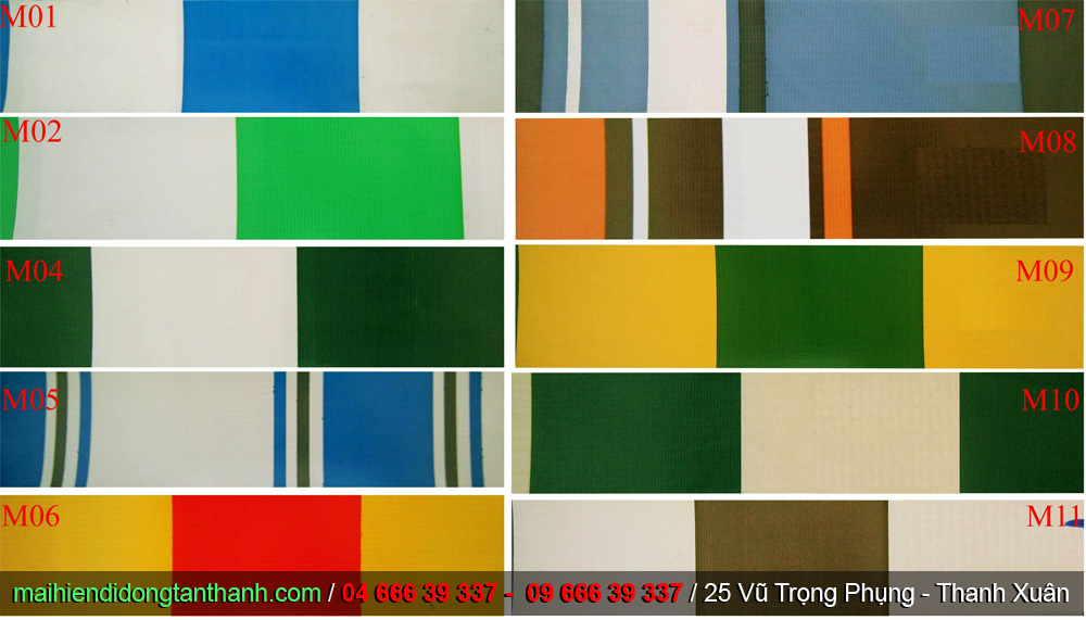 mẫu bạt che nắng mưa