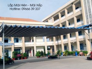 Mái xếp di động lượn sóng trường học, uy tín, lắp đặt nhanh chóng